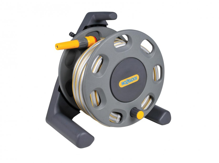new Hozelock Free Standing Compact Reel 25M with Hose 2412 5010646015042.