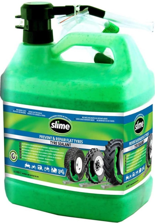 Slime Flat Tyre Sealant Puncture Repair, 3.8 Ltr with Pump All Non Road Vehicles