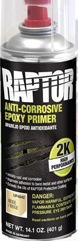 U-Pol Raptor 2K Anti-Corrosive Epoxy Primer Beige Aerosol 400ml x 6