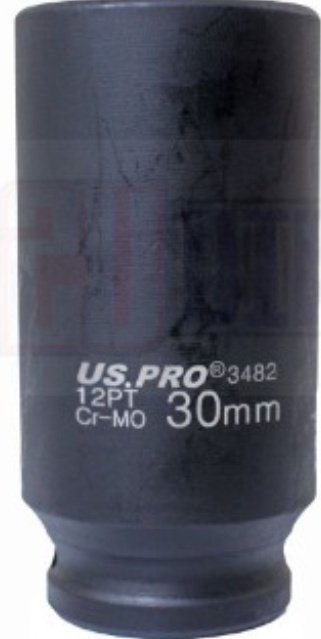 US PRO Tools 30mm 1/2"" dr 12 Point Deep Hub Nut Socket, Gearbox etc 3482