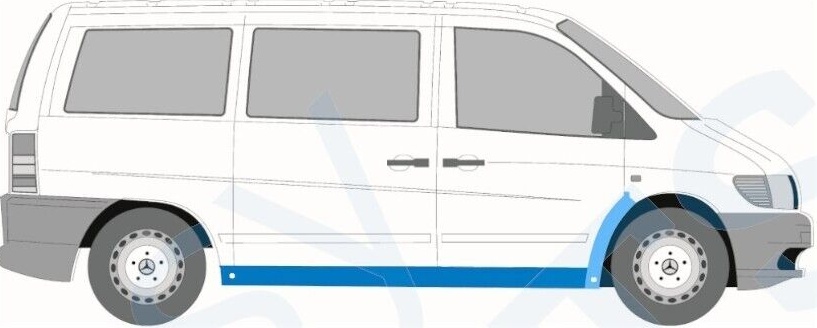 MERCEDES VITO 638 1996-2003 FRONT WHEEL ARCH + SILL REPAIR PANEL / PAIR