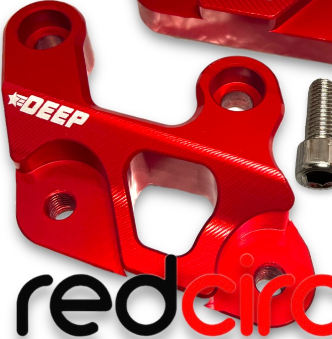 RED DEEP STATE CNC Sur-Ron FOOTPEG LOWERING BRACKETS fits SURRON LIGHTBEE X LBX
