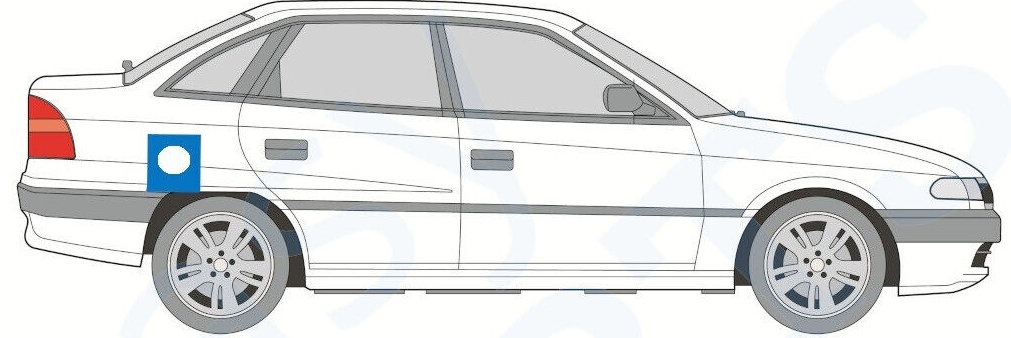 VAUXHALL ASTRA 1991-2001 FUEL TANK REAR REPAIR PANEL