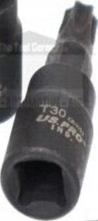 US PRO INDUSTRIAL 1/4"" Drive Impact Star Torx Bit Socket Set 8pc T6 - T30 7519