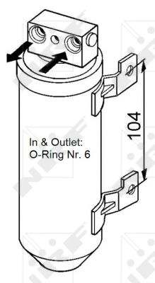 Air Con Receiver Drier 33053 NRF AC Dryer Filter Conditioning 1618016 1618139