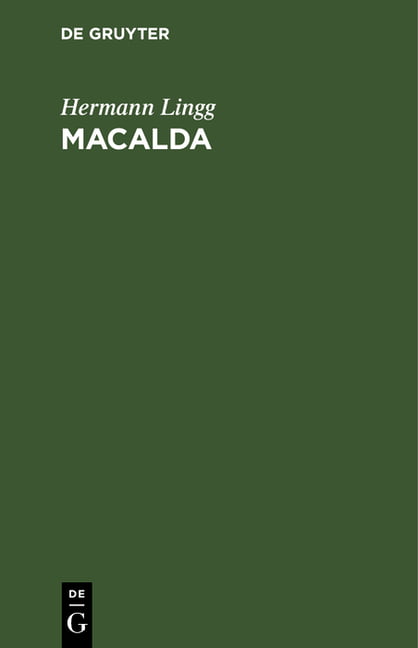 Lingg - Macalda - New hardback or cased book - X555z