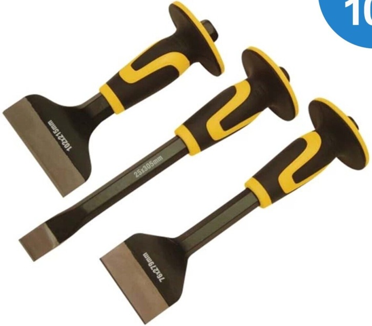 Roughneck Rou31970 Bolster & Chisel Set- 3 Piece Including: Brick Bolster 70X216mm (2Â¾X8â½ In) Electrician's Bolster 76X254mm (3X10 In)& Cold 5057902319704 - Image 3