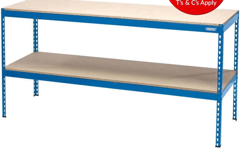 Draper 24913 Steel Workbench 1800 x 600 x 900mm