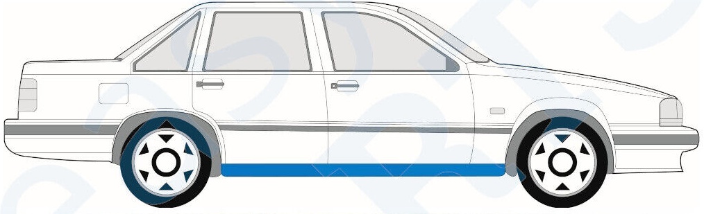 VOLVO 850 1991-1997 FULL SILL REPAIR PANEL ROCKER PANEL / PAIR