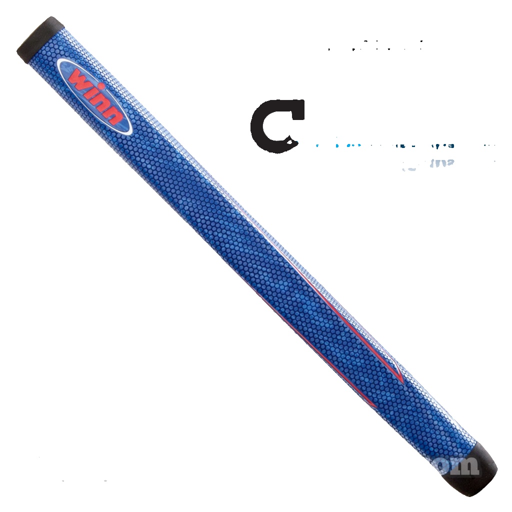 Winn Excel Tour Pistol Putter Grip - Blue / Red / White + Free Tape