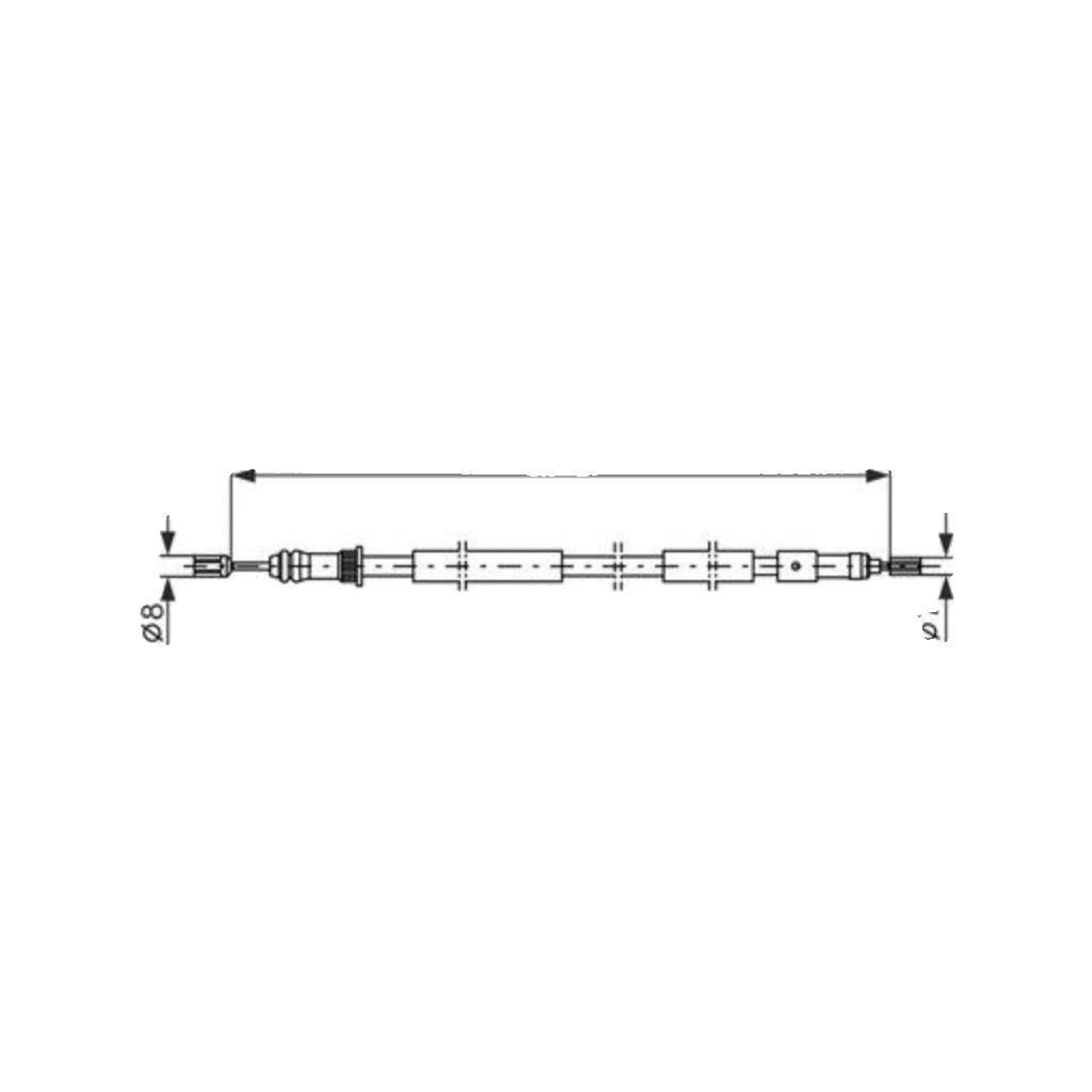 C1266B LPR Cable, parking brake for CITROËN