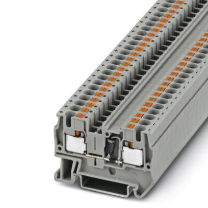 Phoenix Contact Doorvoerklemmenblok 4mm, Elektronica benodigdheden + Behuizing, Grijs