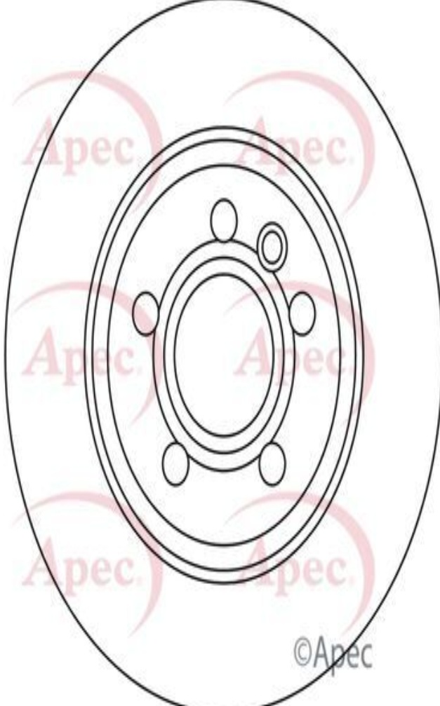 Brake Disc APEC DSK3434 Rear Solid Fits Mercedes-Benz A-Class B-Class CLA