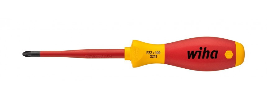 Wiha SoftFinish Electric SlimFix Slim POZI 2 PZ2 Screwdriver 35396 VDE 1000v