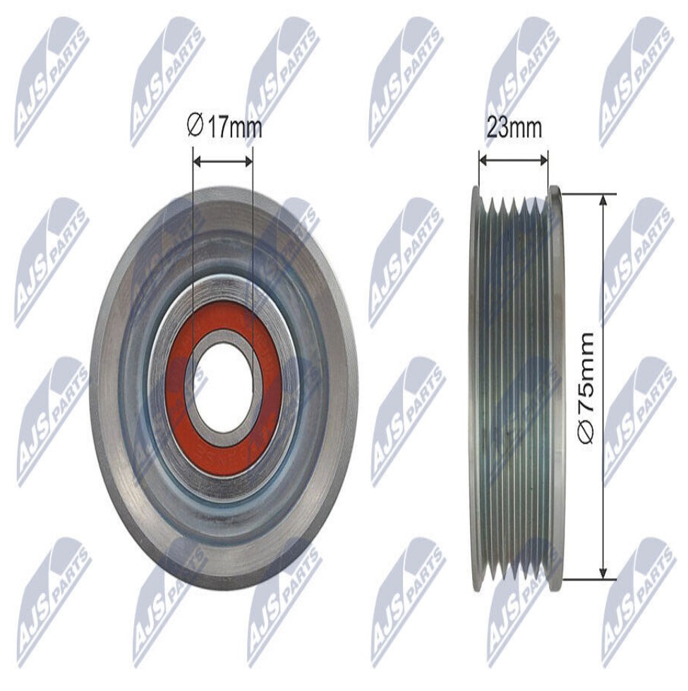 NTY RNK-MZ-015 Tensioner Pulley, V-ribbed belt for MAZDA