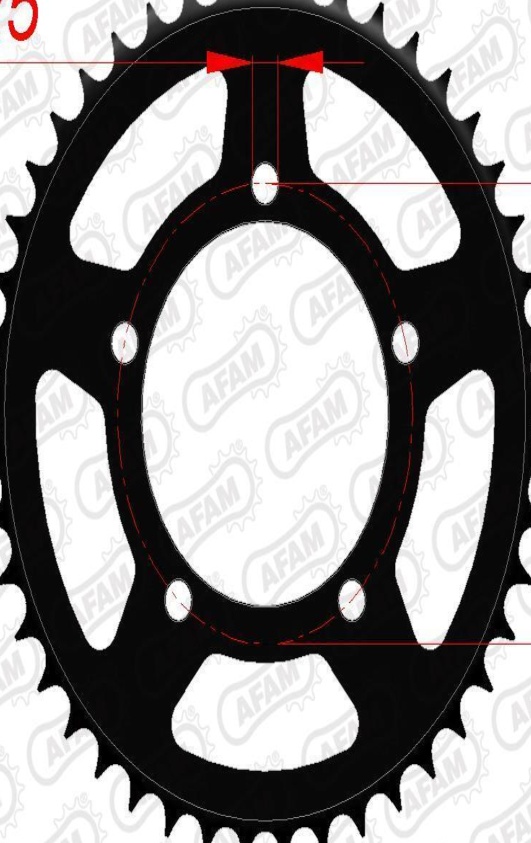 Crown AFAM Steel 525x42-aprilia for Moto Spare Parts Accessories Pieces Refills