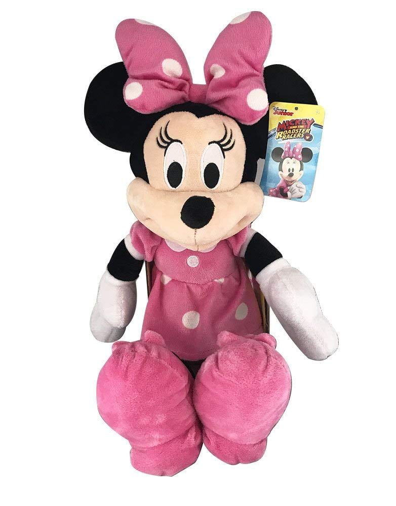 Disney Merchandise Minnie Mouse Large Plush Toy, Polka Dot Dress With Bow Pink