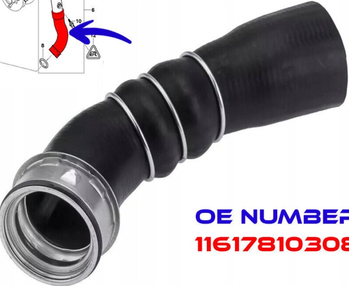 Intercooler Turbo Hose Pipe For Bmw 1 (E87) 118D 120D 2004-2011 11617810308