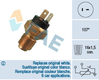 SENSOR COOLANT TEMPERATURE 34080 FOR CITROEN JUMPER/Van/Platform/Chassis/Bus