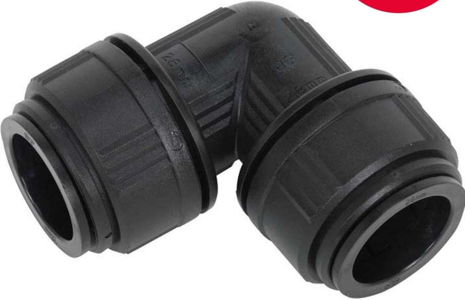 Sealey CAS28EE Speedfit Equal Elbow 28mm - Pack of 5