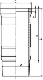 89917110 Cylinder Liner 271.1 mm Length 140 mm Outer Diameter Fits Scania