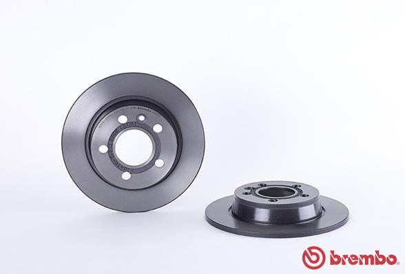 2x Brake Discs Pair Solid Rear 268mm 08.6935.11 Brembo Set 1001094 1023605 New