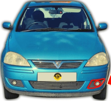 Front Bumper Grille Section With Fog Holes For Vauxhall Combo Van 2001-2012 Left
