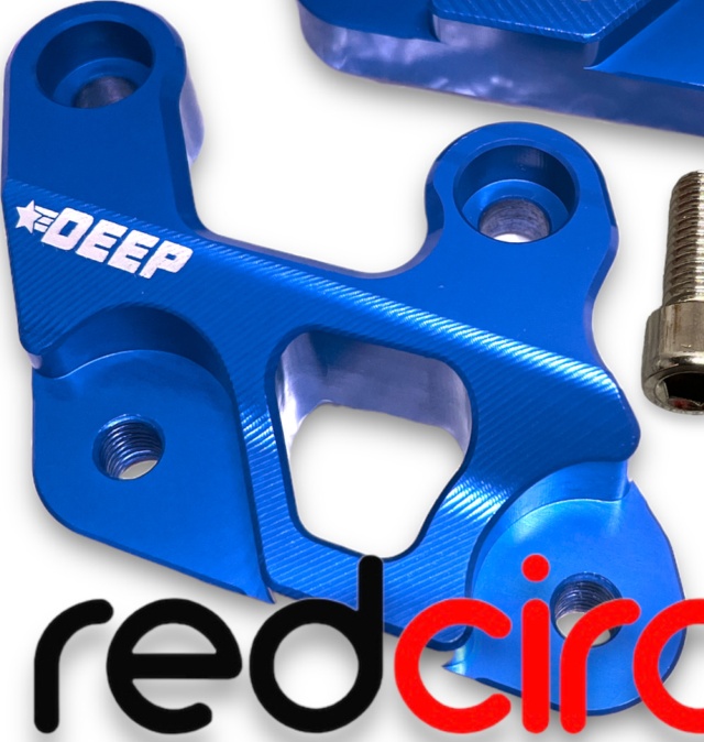 BLUE DEEP STATE CNC Sur-Ron FOOTPEG LOWERING BRACKETS fits SURRON LIGHTBEE X LBX