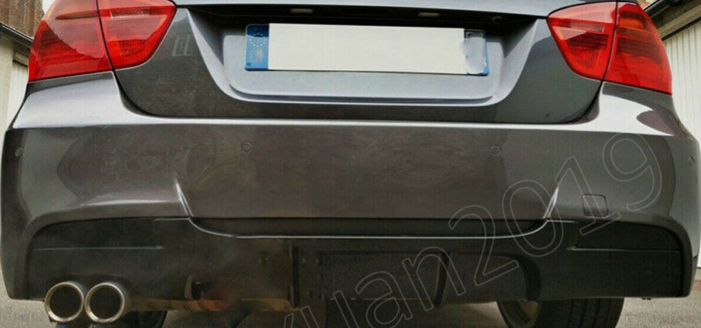 FOR BMW E90 E91 325i 3 SERIES M SPORT REAR DIFFUSER LIP CARBON FIBER LOOK 05-11