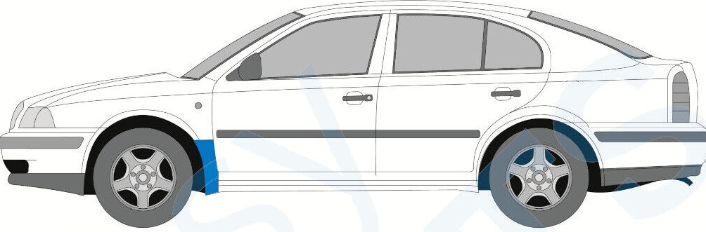 SKODA OCTAVIA I 1996-2010 FRONT WING REPAIR PANEL / LEFT LH