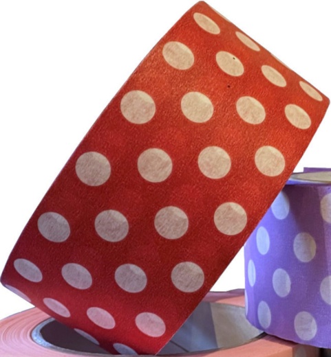 Polka Dot Paper Tape Kraft Packaging Parcel Eco Friendly Biodegradable Printed
