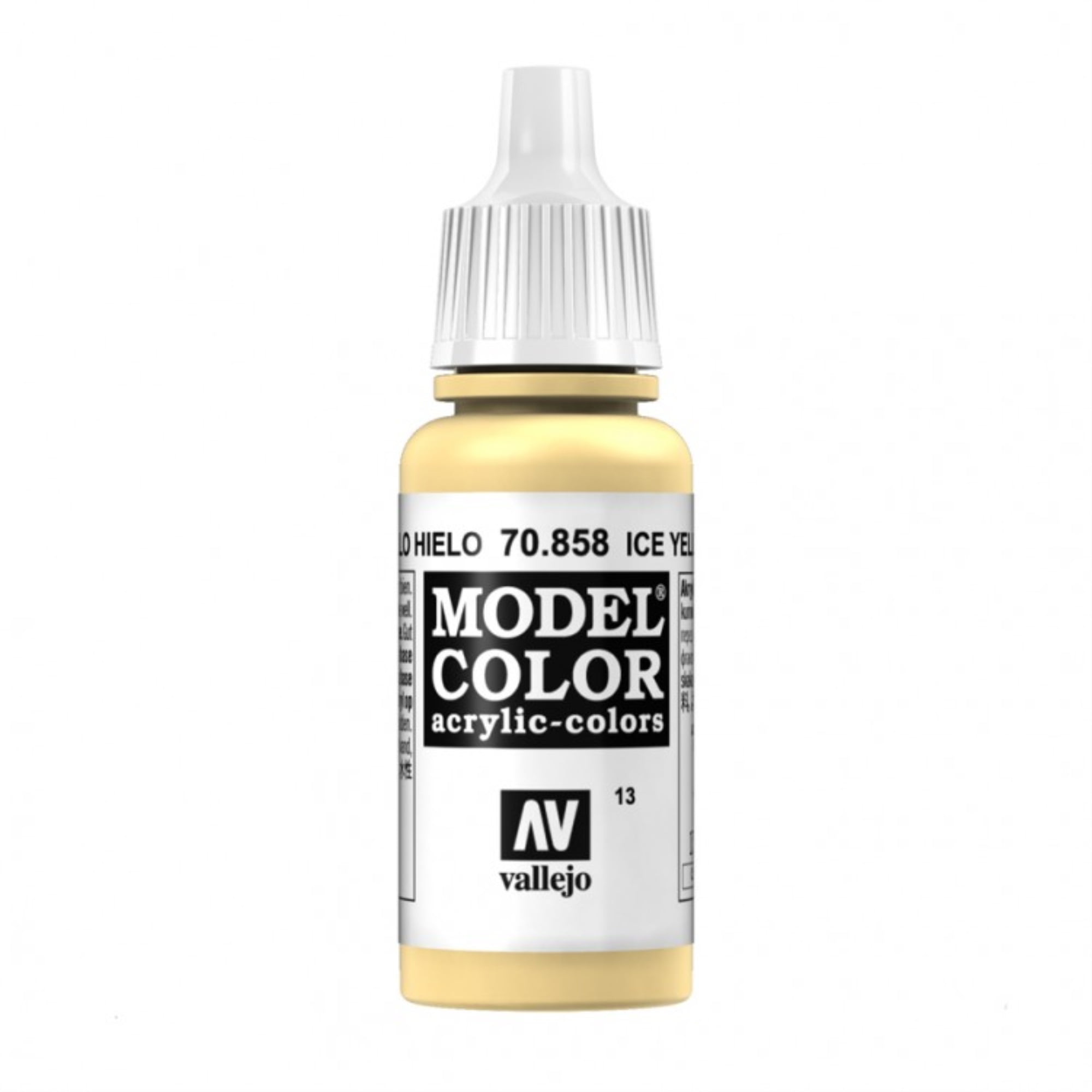 Vallejo Model Color Ice Yellow Acrylic 18ml/0.60 fl oz Dropper Bottle - 70.858 - Image 5