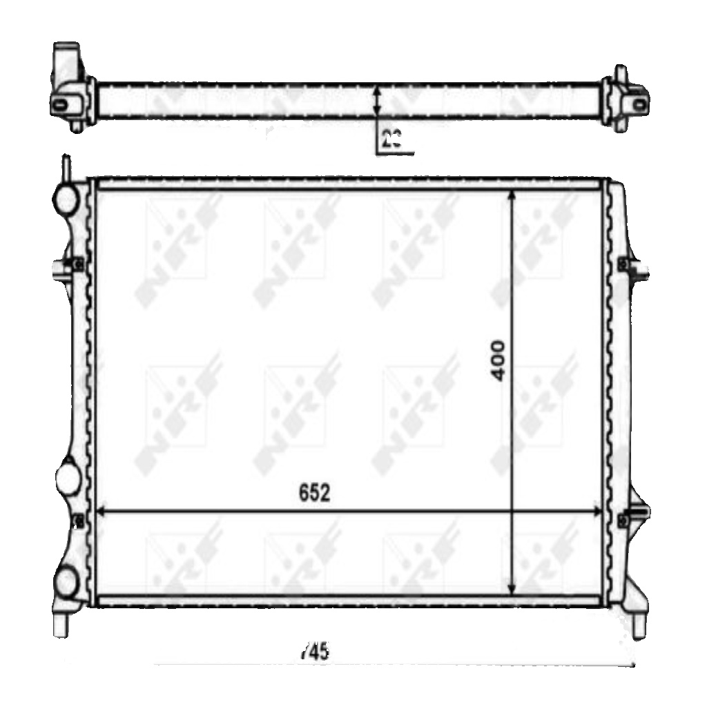 NRF-OE 59057 Radiator, engine cooling for VW