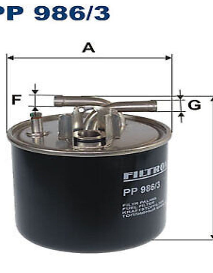 PP 986/3 FILTRON FUEL FILTER FOR AUDI