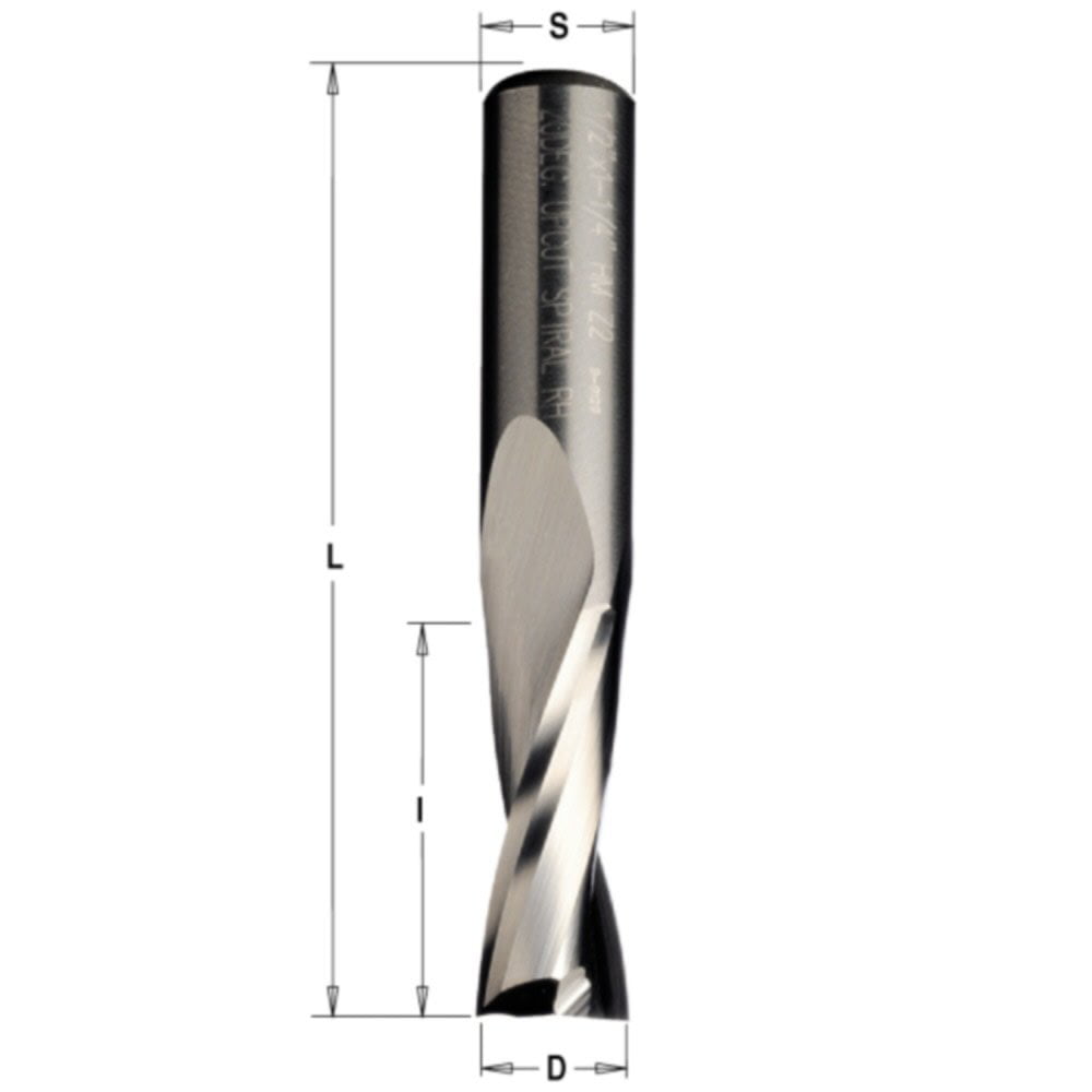 CMT 191 Upcut Spiral Bit TC D-4.76 l-19.05 S-6.35 L50.8 RH Price is Inc VAT@20%
