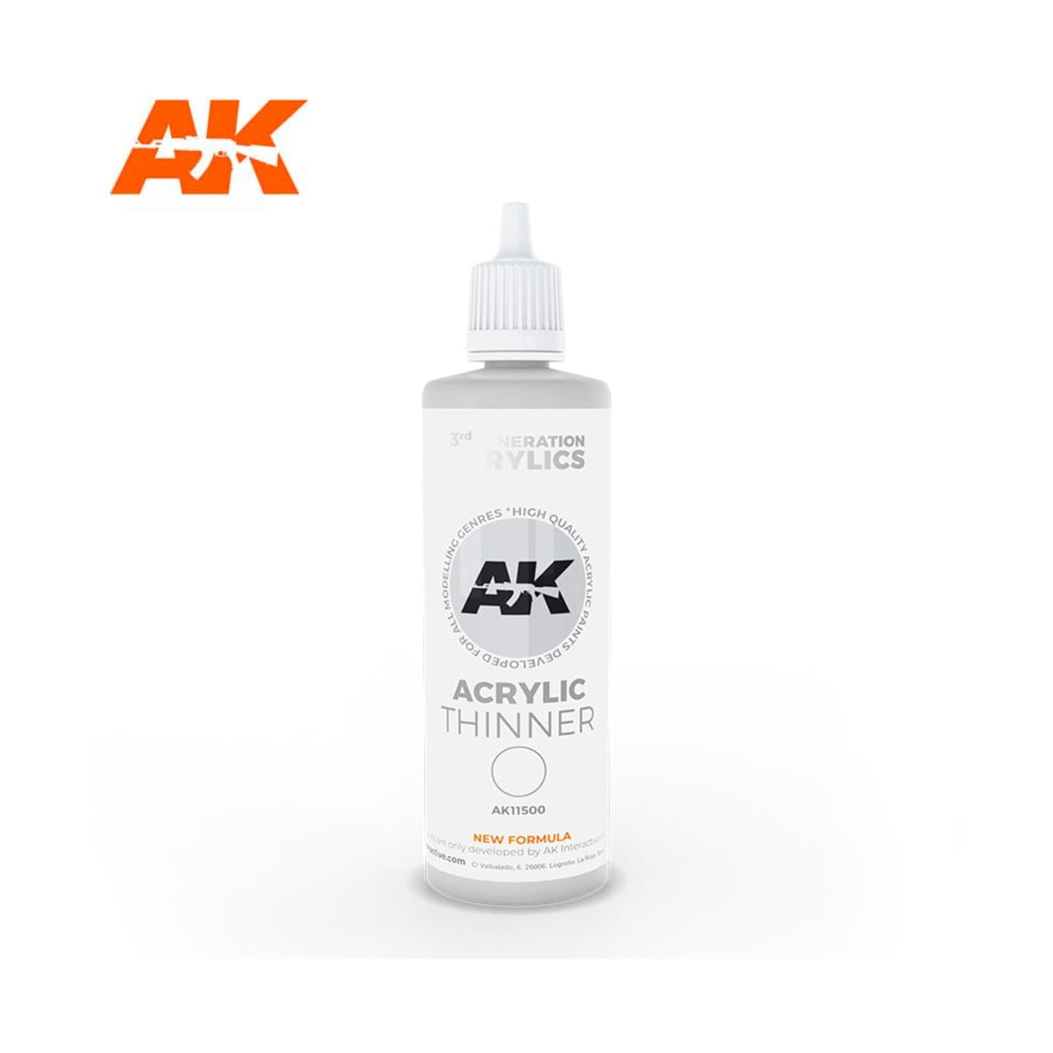 AK11500 - ACRYLIC THINNER - AK Interactive 3 gen model paint - 100ml Bottle - Image 4
