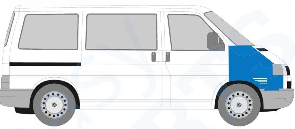 VOLKSWAGEN TRANSPORTER T4 1996-2003 FRONT WING RIGHT