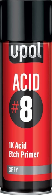 UPOL Acid 8 Etch Primer Aerosol 1K GREY 450ml Fast Dry No Sanding ACID/AL X6