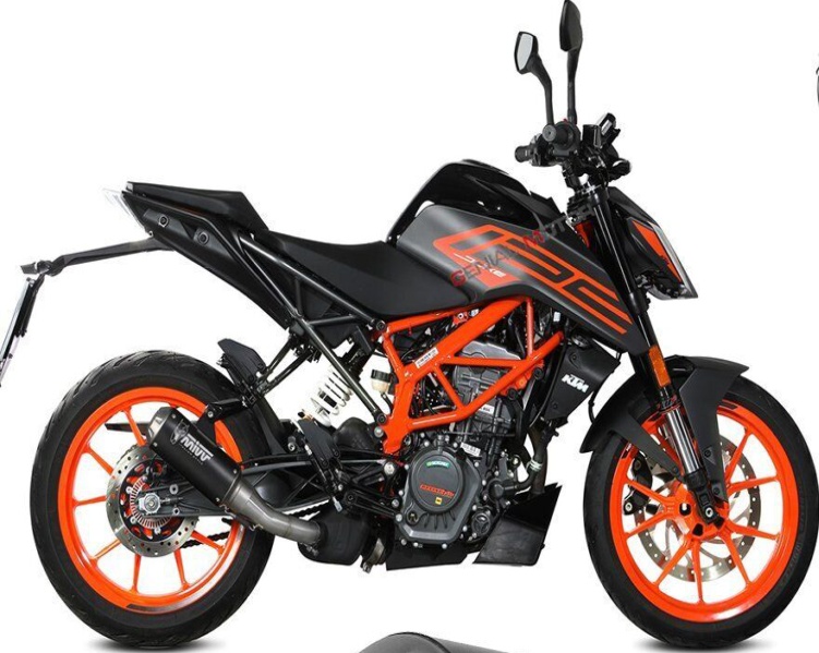 Mivv Muffler slip-on exhaust MK3 Black Inox black for KTM 125 DUKE 2021 > 2023