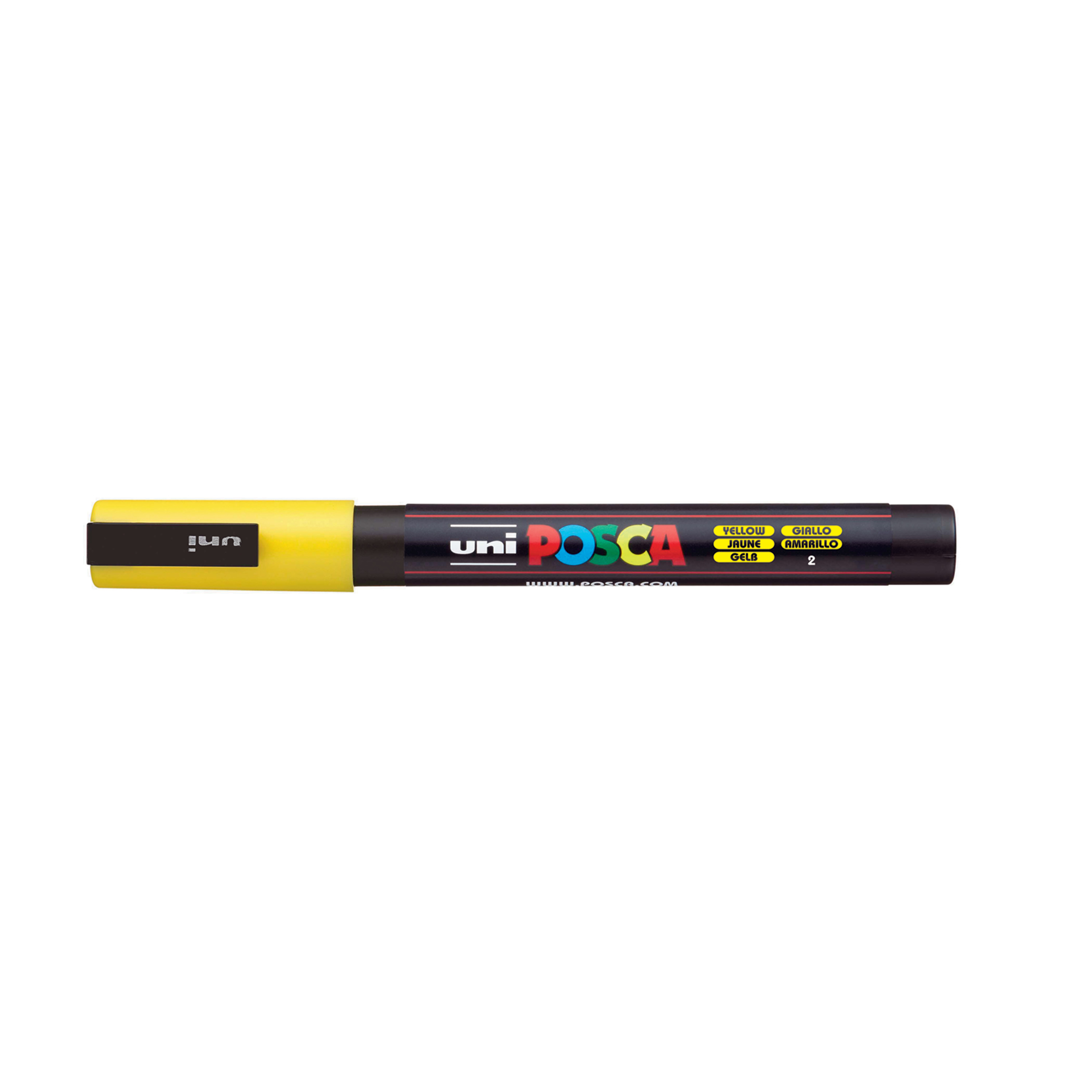 Uni Posca Marker Water-Based Pigment 0.9-1.3mm Fine Bullet Tip Yellow