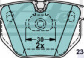 Rear ATE 13.0470-7168.2 Brake Pad Set, disc brake for BMW