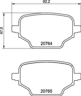 Brake Pads Set Rear Brembo P59098 1635254980 155255394 SU001A8852 1647887380