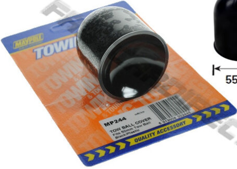 Maypole Black Towball Cover Cap Hitch Towbar Towing Trailer Caravan MP244