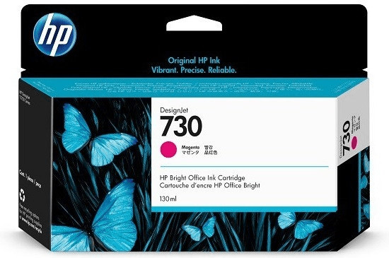 Original HP 730 Magenta Ink Cartridge (P2V63A)