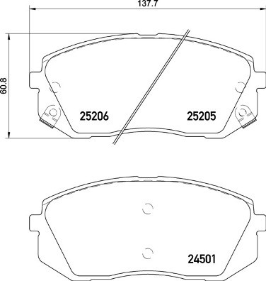 Brake Pads Set fits KIA PROCEED 1.6 Front 2018 on G4FJ Brembo 581011DA21 Quality - Image 23