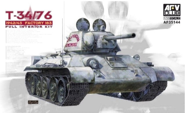 AFV Club 35144 Soviet Army T34/76 Mod 1942/43 Factory 183 1:35 Model Kit