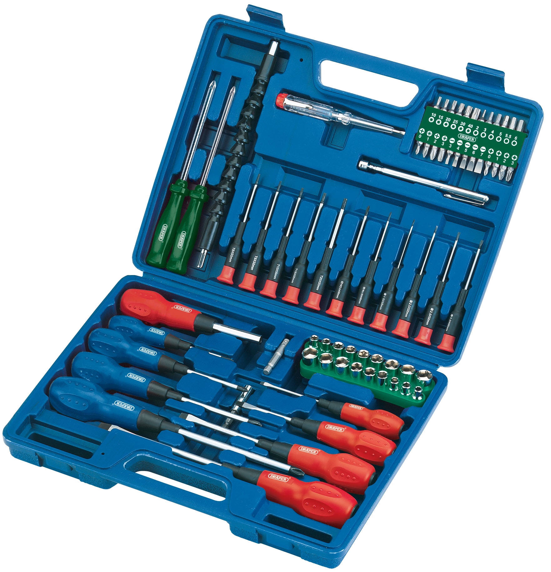 Draper 40850 70 Piece Screwdriver, Socket and Bit Set