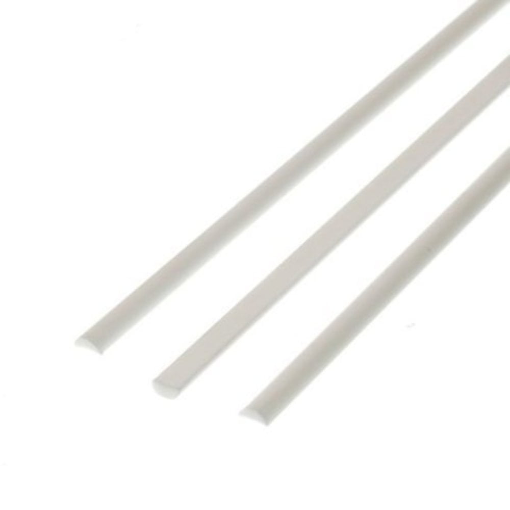 Top Evergreen Scale Models Half Round Rod, 35 Cm Long, Diameter 2.5Mm, 5 Pcs 243