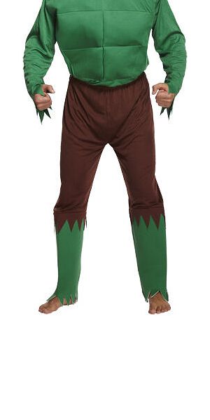 Mens Green Monster Super Hero Green Giant Fancy Dress Costume Size L-XL
