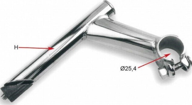 Free Shipping Power For Bicycle 45° V Bike-100 Mm Chrome For Bike